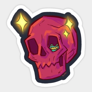 Frog and skull Sticker